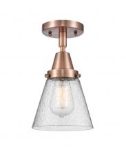 Innovations Lighting 447-1C-AC-G64 - Cone - 1 Light - 6 inch - Antique Copper - Semi-Flush Mount
