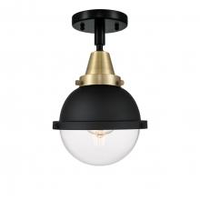 Innovations Lighting 447-1C-BAB-HFS-62-BK - Hampden - 1 Light - 7 inch - Black Antique Brass - Flush Mount