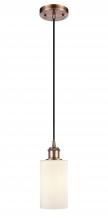 Innovations Lighting 516-1P-AC-G801 - Clymer - 1 Light - 4 inch - Antique Copper - Cord hung - Mini Pendant