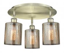 Innovations Lighting 516-3C-AB-G116 - Cobbleskill - 3 Light - 17 inch - Antique Brass - Semi-Flush Mount