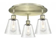 Innovations Lighting 516-3C-AB-G454 - Caton - 3 Light - 17 inch - Antique Brass - Semi-Flush Mount