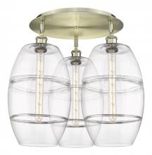 Innovations Lighting 516-3C-AB-G557-10CL - Vaz - 3 Light - 22 inch - Antique Brass - Semi-Flush Mount