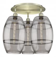 Innovations Lighting 516-3C-AB-G557-10SM - Vaz - 3 Light - 22 inch - Antique Brass - Semi-Flush Mount