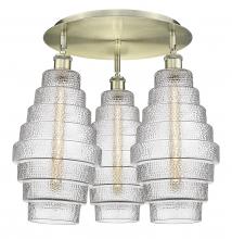 Innovations Lighting 516-3C-AB-G672-8 - Cascade - 3 Light - 20 inch - Antique Brass - Flush Mount