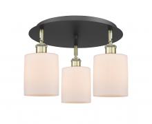 Innovations Lighting 516-3C-BAB-G111 - Cobbleskill - 3 Light - 17 inch - Black Antique Brass - Flush Mount