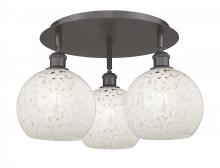 Innovations Lighting 516-3C-OB-G1216-8WM - White Mouchette - 3 Light - 20 inch - Oil Rubbed Bronze - Semi-Flush Mount