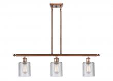  516-3I-AC-G112 - Cobbleskill - 3 Light - 36 inch - Antique Copper - Cord hung - Island Light