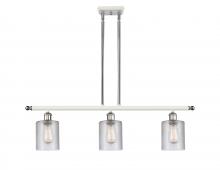 Innovations Lighting 516-3I-WPC-G112 - Cobbleskill - 3 Light - 36 inch - White Polished Chrome - Stem hung - Island Light