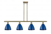 Innovations Lighting 516-4I-AB-MBD-75-BL - Plymouth - 4 Light - 48 inch - Antique Brass - Cord hung - Island Light