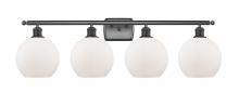 Innovations Lighting 516-4W-BK-G121 - Athens - 4 Light - 38 inch - Matte Black - Bath Vanity Light