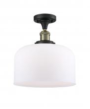 Innovations Lighting 517-1CH-BAB-G71-L - Bell - 1 Light - 12 inch - Black Antique Brass - Semi-Flush Mount