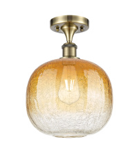 Innovations Lighting 616-1F-AB-G481-10AM - Brookhaven Sphere - 1 Light - 11 inch - Antique Brass - Semi-Flush Mount