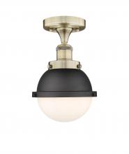 Innovations Lighting 616-1F-AB-HFS-61-BK - Edison - 1 Light - 7 inch - Antique Brass - Semi-Flush Mount