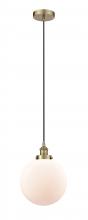 Innovations Lighting 616-1PH-AB-G201-10 - Beacon - 1 Light - 10 inch - Antique Brass - Cord hung - Mini Pendant