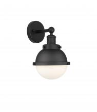 Innovations Lighting 616-1W-BK-HFS-61-BK - Hampden - 1 Light - 7 inch - Matte Black - Sconce