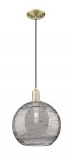 Innovations Lighting 716-1P-AB-G1213-12SM - Athens Deco Swirl - 1 Light - 12 inch - Antique Brass - Cord hung - Mini Pendant