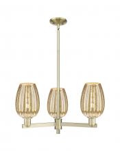 Innovations Lighting 716-3CR-AB-G457-6ME - Preston Flute - 3 Light - 18 inch - Antique Brass - Pendant