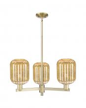 Innovations Lighting 716-3CR-AB-G460-7ME - Preston Cylinder - 3 Light - 18 inch - Antique Brass - Pendant