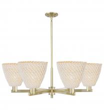 Innovations Lighting 716-6CR-AB-NBD-9-NAT - Bristol Natural - 6 Light - 39 inch - Antique Brass - Stem hung - Chandelier