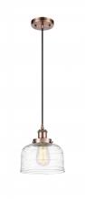 Innovations Lighting 916-1P-AC-G713 - Bell - 1 Light - 8 inch - Antique Copper - Cord hung - Mini Pendant