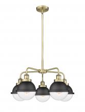 Innovations Lighting 916-5CR-AB-HFS-62-BK - Ballston Urban - 5 Light - 26 inch - Antique Brass - Chandelier