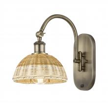 Innovations Lighting 918-1W-AB-NBD2-75-NAT - Bristol Natural II - 1 Light - 8 inch - Antique Brass - Sconce
