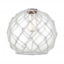 Innovations Lighting G122-10RW - Large Farmhouse Rope Clear Glass with White Rope Glass