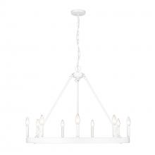 Golden 1017-9 WHT - Alastair WHT 9 Light Chandelier in Matte White