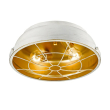 Golden 7312-FM FW - Golden Lighting Bartlett 2-light Flush Mount in French White