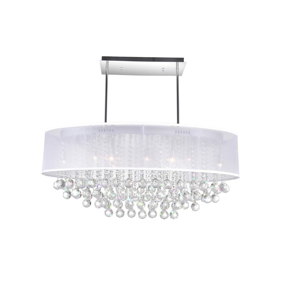 Radiant 9 Light Drum Shade Chandelier With Chrome Finish