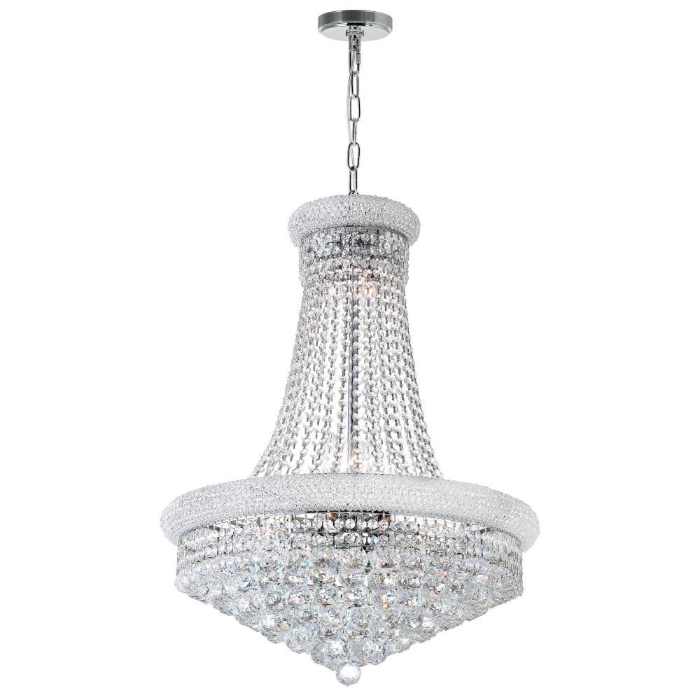 Empire 17 Light Down Chandelier With Chrome Finish