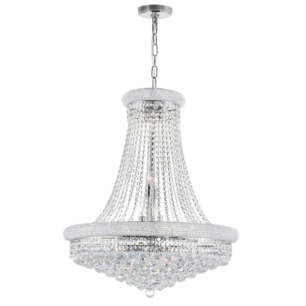 Empire 18 Light Down Chandelier With Chrome Finish