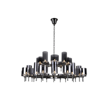 CWI Lighting 5526P48-30-612 - Montoya 30 Light Up Chandelier With Pearl Black Finish
