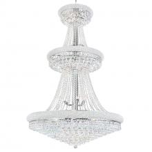 CWI Lighting 8001P36C - Empire 34 Light Down Chandelier With Chrome Finish
