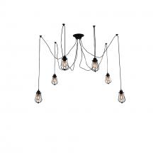 CWI Lighting 9610P28-6-101 - Tomaso 6 Light Multi Light Pendant With Black Finish