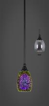 Toltec Company 23-BN-6595 - PENDANT LIGHT SILVER FIRE GLASS