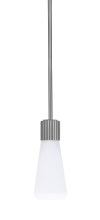 Toltec Company 4801-GP-881 - Everleigh Stem Hung Mini Pendant Shown in Graphite Finish with 4" White Glass