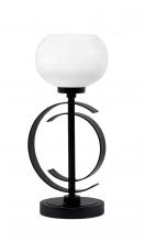 Toltec Company 56-MB-212 - Accent Lamp, Matte Black Finish, 7" White Muslin Glass