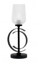 Toltec Company 56-MB-4250 - Accent Lamp, Matte Black Finish, 5" Clear Textured Glass