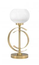 Toltec Company 56-NAB-212 - Accent Lamp, New Age Brass Finish, 7" White Muslin Glass