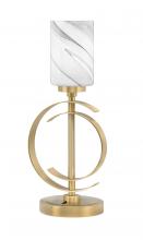 Toltec Company 56-NAB-3009 - Accent Lamp, New Age Brass Finish, 4" Onyx Swirl Glass