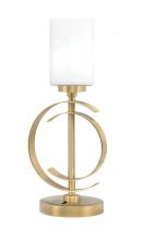 Toltec Company 56-NAB-310 - Accent Lamp, New Age Brass Finish, 4" White Muslin Glass