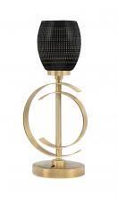 Toltec Company 56-NAB-4029 - Accent Lamp, New Age Brass Finish, 5" Black Matrix Glass