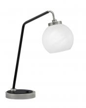 Toltec Company 59-GPMB-4101 - Desk Lamp, Graphite & Matte Black Finish, 5.75" White Marble Glass