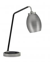Toltec Company 59-GPMB-426-GP - Desk Lamp, Graphite & Matte Black Finish, 5" Graphite Oval Metal Shade