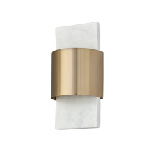 Capital 660111WMB - 6.25" W x 13" H Integrated LED Wall Washer Sconce with Natural White Marble