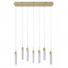 Avenue Lighting HF1900-7-BOA-BB - Boa  7 Light Multi Pendant in Brushed Brass with Studded Glass