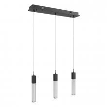 Avenue Lighting HF1900-3-BOA-BK - Boa  37" Multi Pendant in Black with Studded Glass