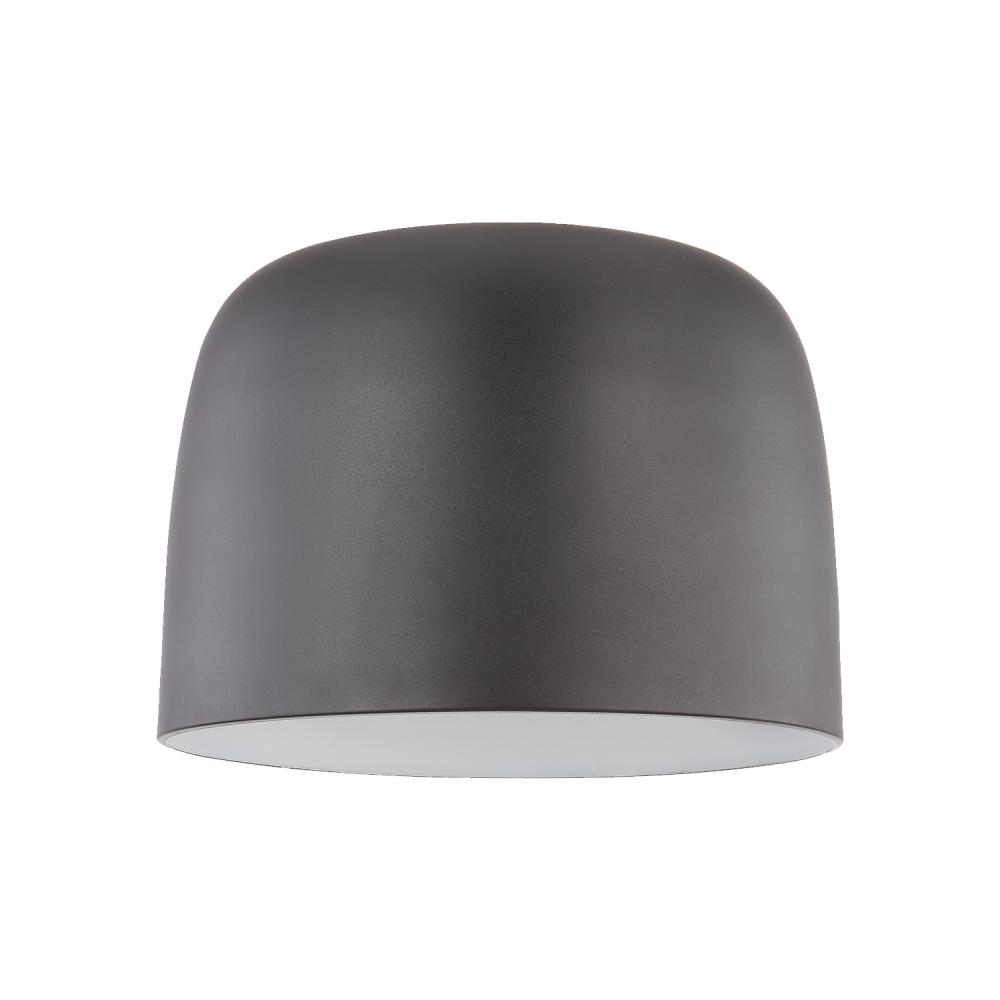 Cayne 12-in Black/White LED Flush Mount