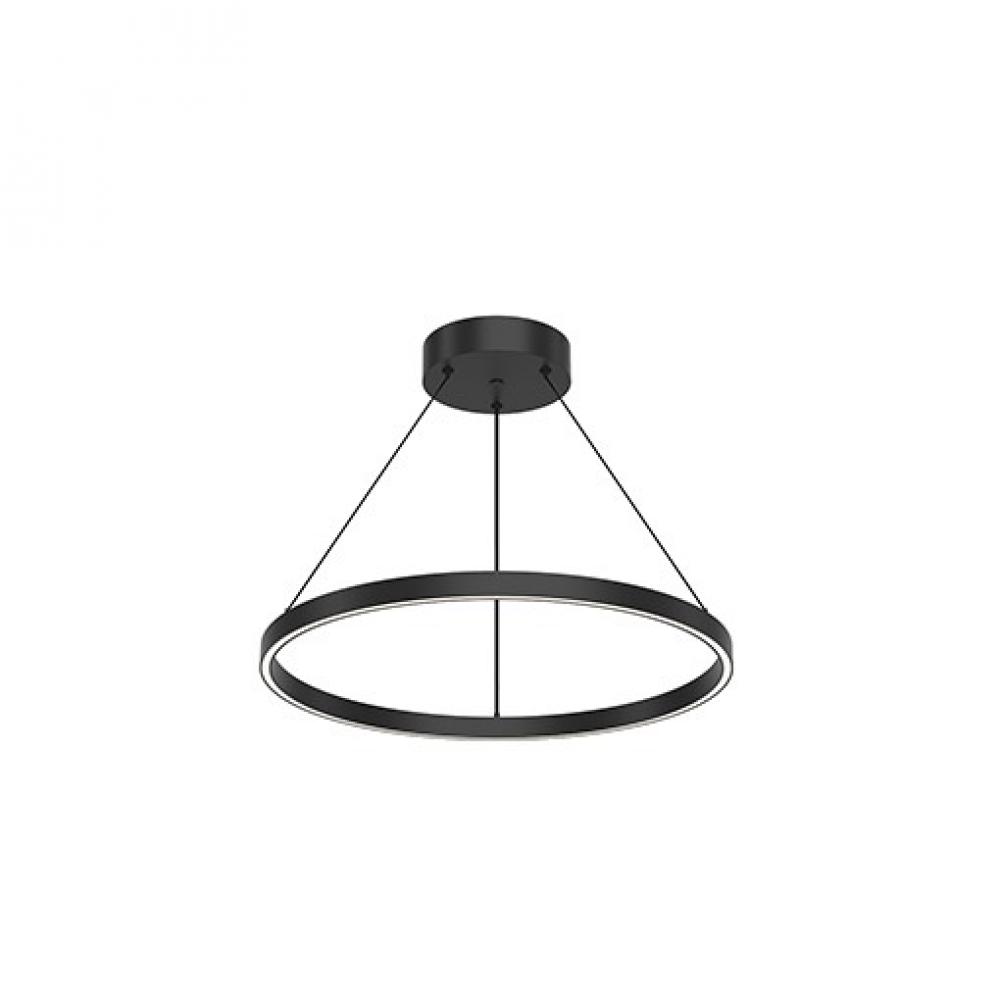 Cerchio 24-in Black LED Pendant